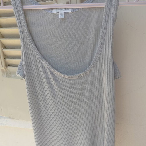 Massimo Dutti ribbed grey tank top XS