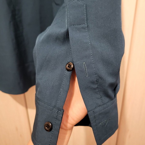 Dark green shirt size S like new, collarless comfortable fit