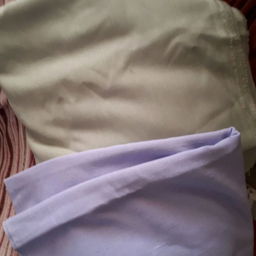 Lilac fabric piece new, linen type