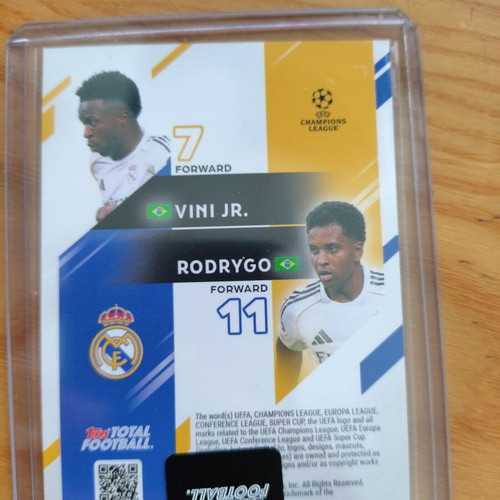 Topps Total Football Duos Vini Jr-Rodrigo Real Madrid card like new