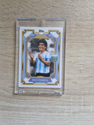 Diego Maradona Topps 2024 card in acrylic case new