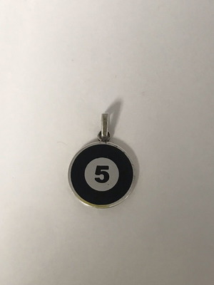 Silver Pendant 925 Oxette used, black and silver