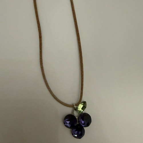 Authentic Vintage Swarovski Crystal Grape Necklace like new