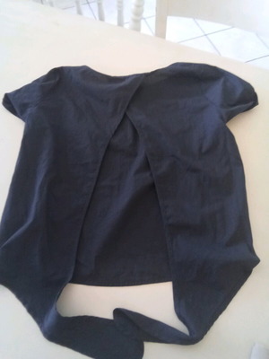 Blouse with back opening like new, blue, size S