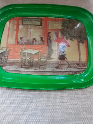 Metal tray used from Loumidis coffee promotional