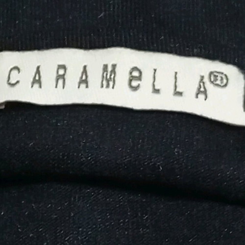 Caramella black elastic halter top with lace and rhinestones like new
