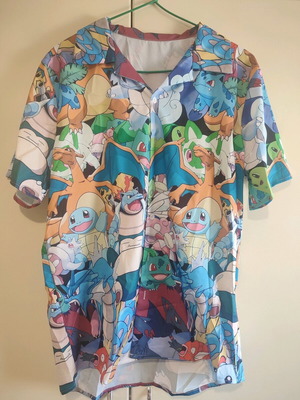 Πουκάμισο Pokémon unisex μεγέθους L, πολύχρωμο, σε άριστη κατάσταση