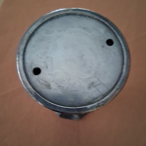 Silver-plated candlestick used, height 21 cm