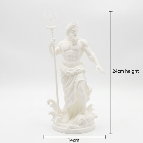 Poseidon decorative statue new, 14cm by 24cm height