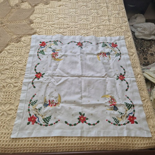 Handmade and Machine Tablecloths Set of 2, New