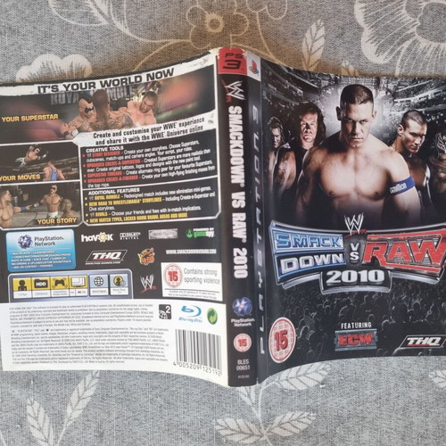 WWE SmackDown vs. Raw 2010 PS3 Authentic Cover Like New
