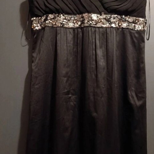 Esprit black evening dress with sequin belt