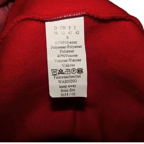 Louis Feraud fleece top new, red, size S