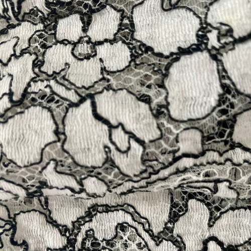 Erotokritos black and white cotton skirt with lace like new