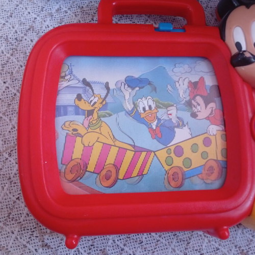 Vintage Mickey Mouse children's music TV by Arco Toys, used