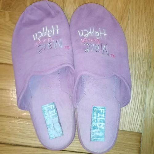 Women's lilac slippers used, size 40