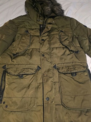 Superdry jacket used, winter, green, size L