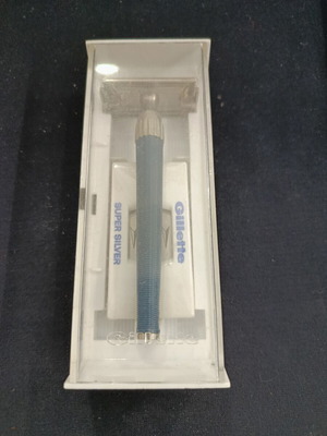Gillette Super Slim Silver vintage ξυριστική μηχανή σαν καινούργιο, δεκαετία 70