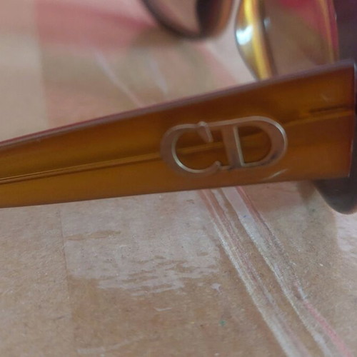 Christian Dior sunglasses used, vintage, black and yellow