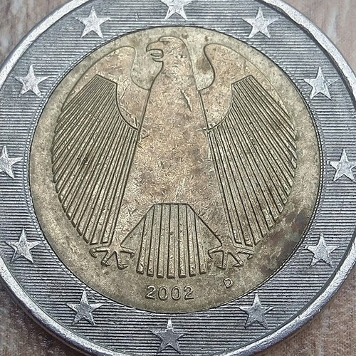 2 Euro Coin Germany 2002 used with Bundesadler design