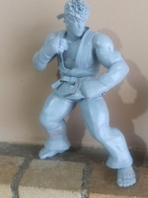 3D Ryu Street Fighter μεγάλο άβαφο μοντέλο καινούργιο
