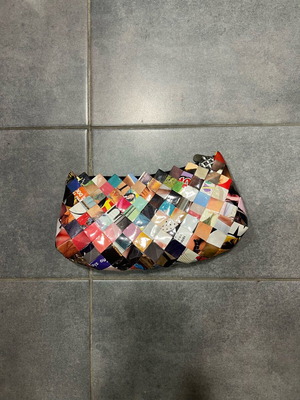 Plastic handmade colorful handbag like new