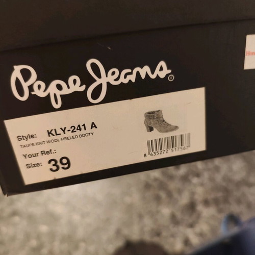 Pepe Jeans high-heeled ankle boots like new, brown, size 39
