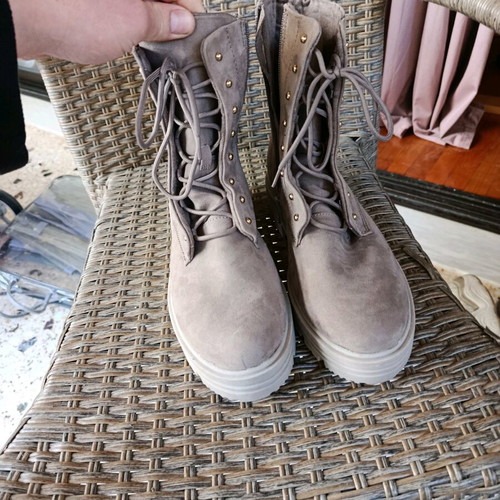 S.Oliver ankle boots new, beige, size 42