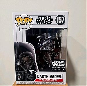 Funko Pop Star Wars #157 Darth Vader Grey chrome Smugglers Bounty exclusive