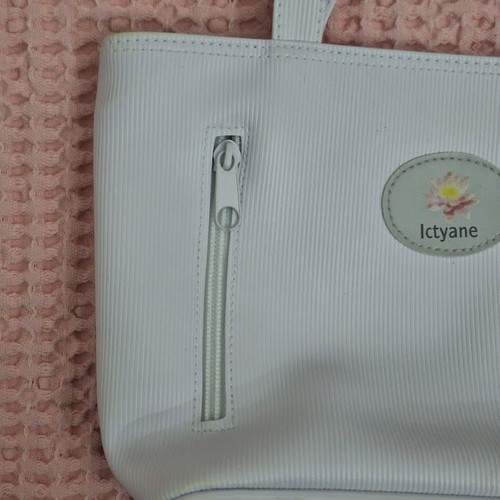 Ictyane cosmetic bag like new, white, PVC