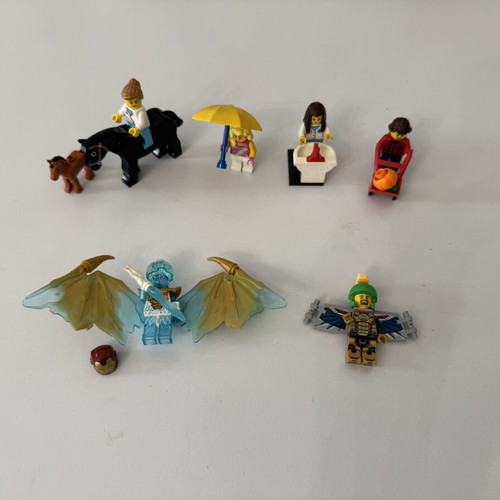 Six authentic Lego minifigures