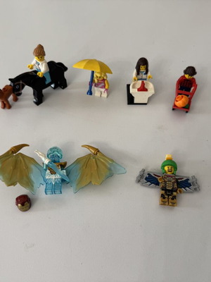 Six authentic Lego minifigures