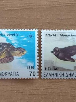 Σετ γραμματοσήμων Σπάνια και απειλούμενα ζώα της Ελλάδας 1990 MNH