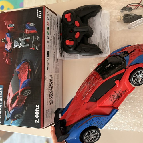 Spider-Man Transforming Remote Control Car 2-in-1 with LED Lights