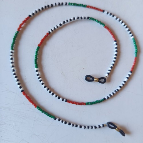 Glasses cord handmade with small beads, colorful design