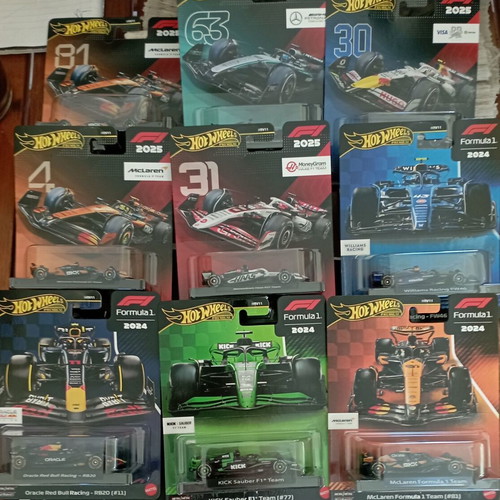 Αυτοκινητάκια Hot Wheels F1 καινούργια, λοτ 9 τεμάχια