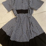 Manolo mini dress size S like new, white and blue