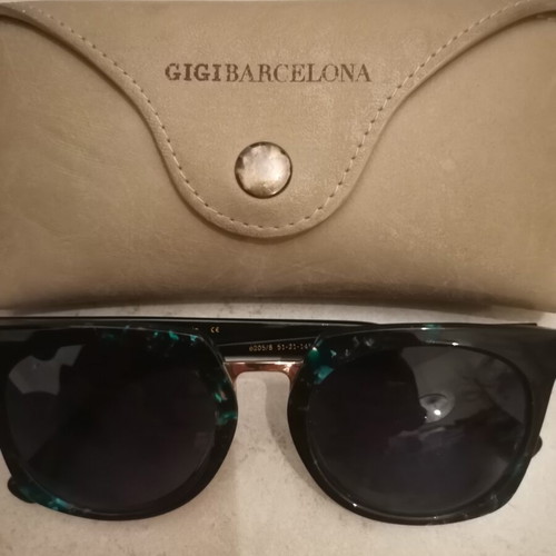 GIGI BARCELONA sunglasses black with green tint