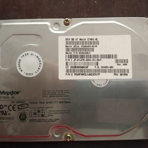 Maxtor D740X-6L 20GB 3.5" IDE HDD used