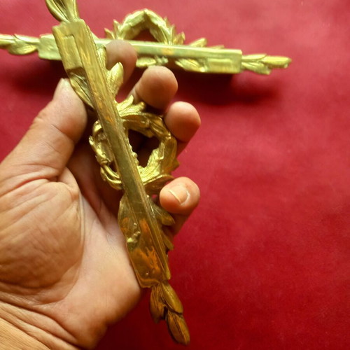 Brass furniture finials 23 cm, set of two