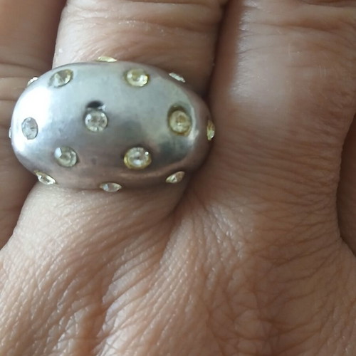 Silver 925 ring with zirconia, size 57 used