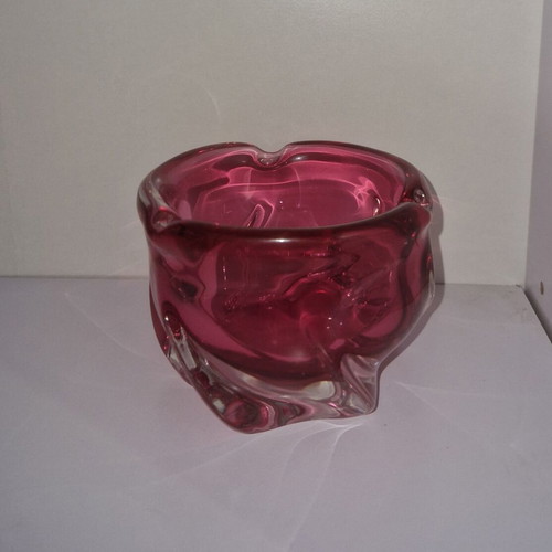 Josef Hospodka Crystal Ashtray for Chribska Sklarna like new, 1960s