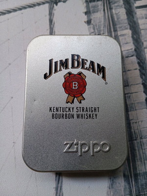 Zippo Jim Beam 1998 lighter used with Antique Brass emblem