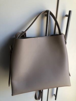 Mango bag new nude beige tobacco mushroom vegan leather
