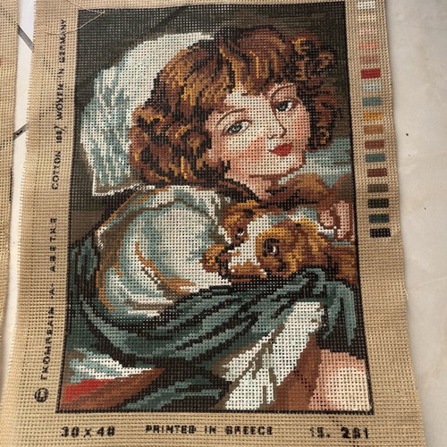 Canvas embroidery kits new, set of 2, 0.32x0.22 m each