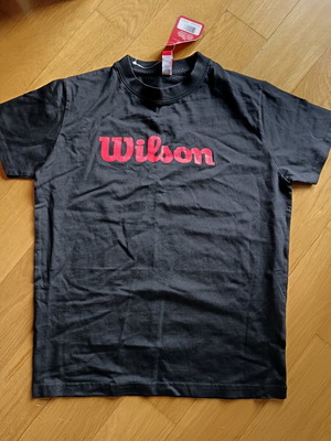 Wilson T-shirt new, kids size 140, black, 100% cotton