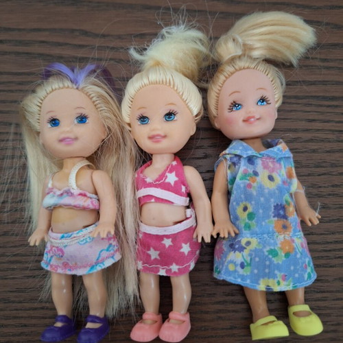 Set of 3 small dolls 10 cm like new