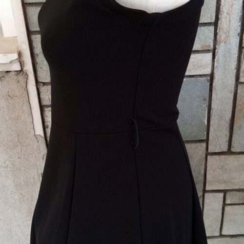 Black Sleeveless Mini Dress Skater Fit-and-Flare Like New