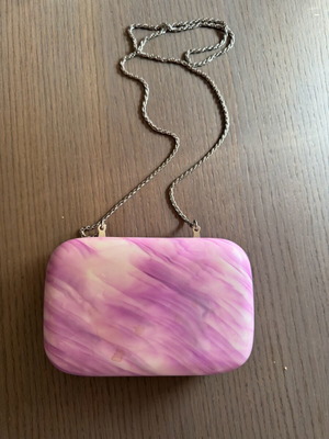 Zara crossbody bag like new, small plastic, white and pink