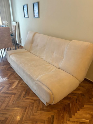 Sofa bed with storage used, purchased from Marmaridis
